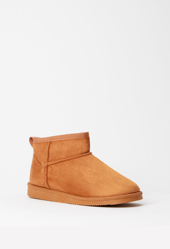 Classic Mini Fuzzy Boot Brown