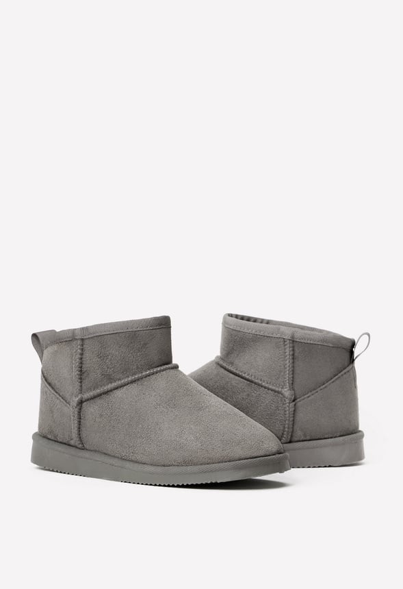 Classic Mini Fuzzy Boot Gray
