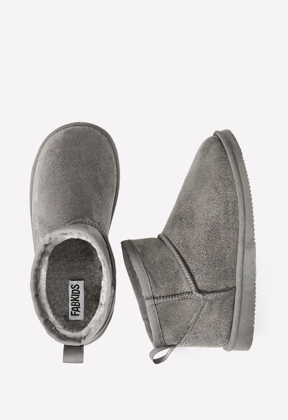 Classic Mini Fuzzy Boot Gray