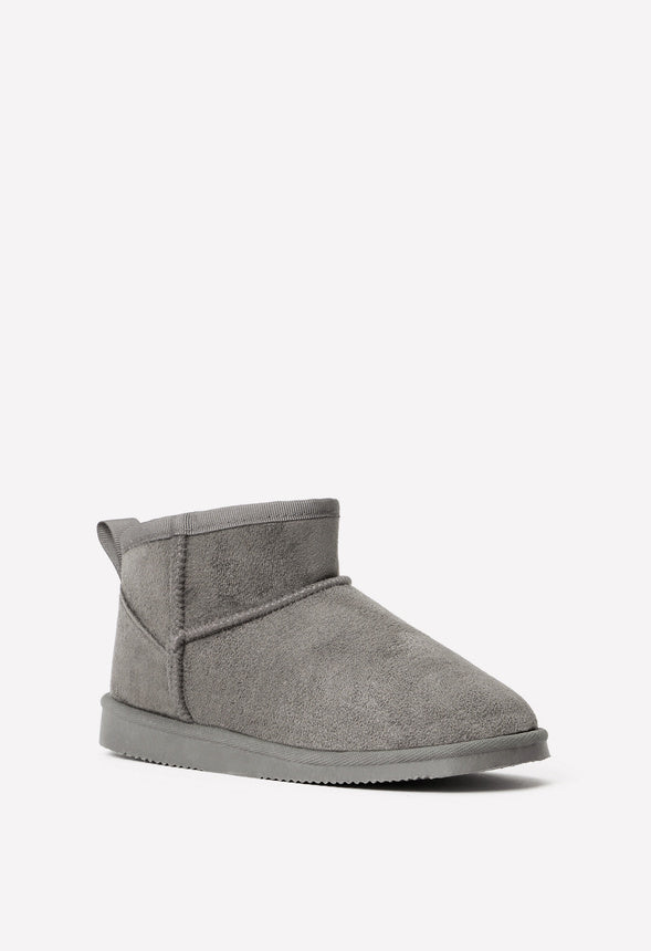 Classic Mini Fuzzy Boot Gray