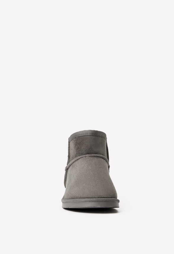 Classic Mini Fuzzy Boot Gray