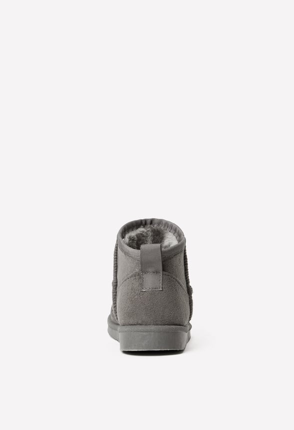 Classic Mini Fuzzy Boot Gray