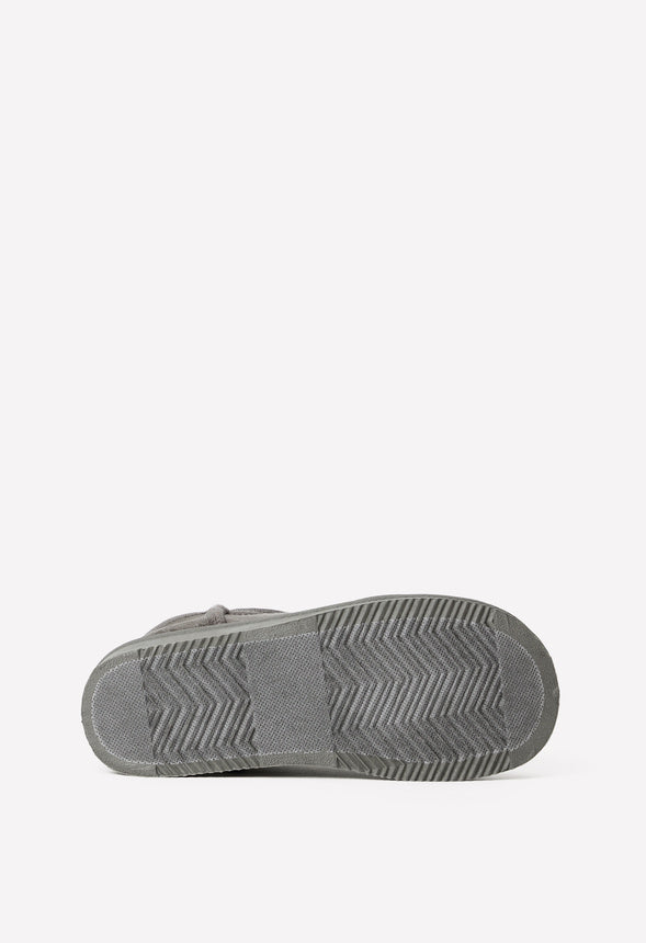 Classic Mini Fuzzy Boot Gray