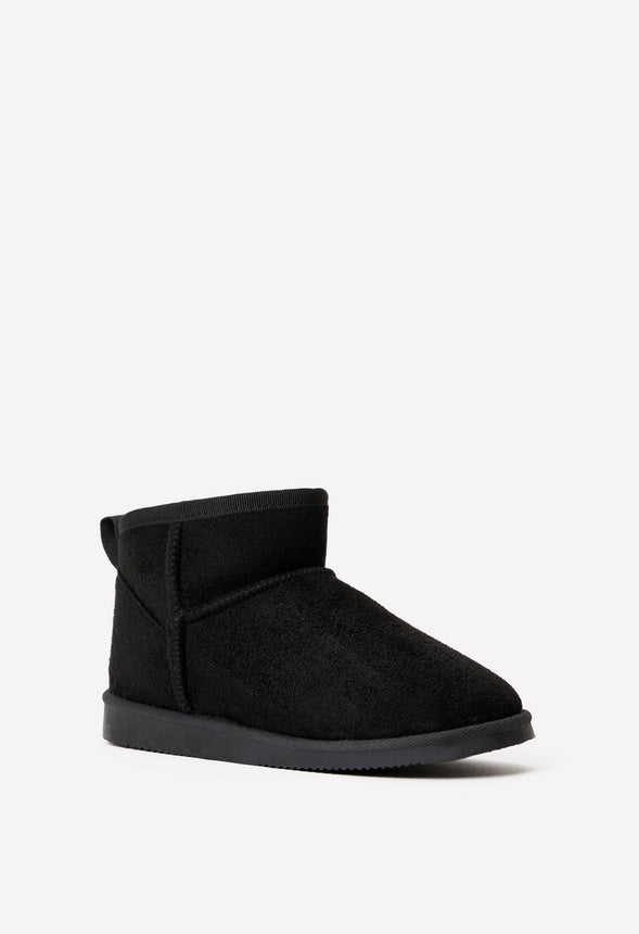 Classic Mini Fuzzy Boot Black