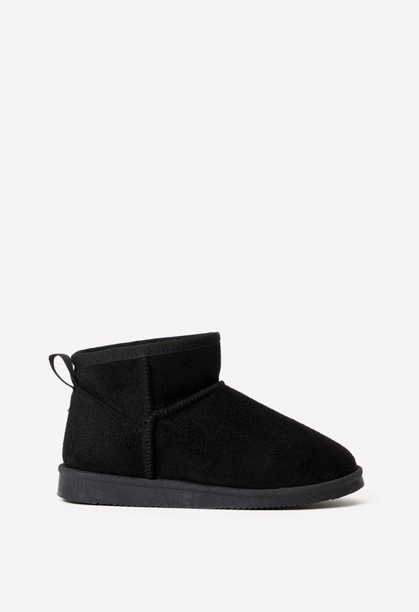 Classic Mini Fuzzy Boot Black