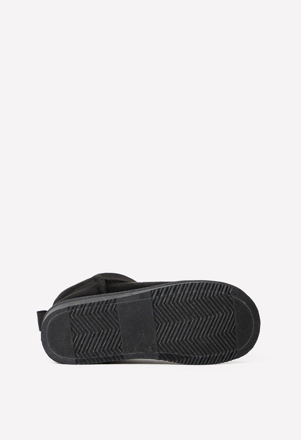 Classic Mini Fuzzy Boot Black