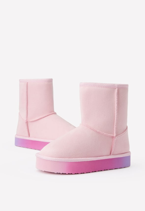 Ombre Sole Fuzzy Boot Pink Ombre