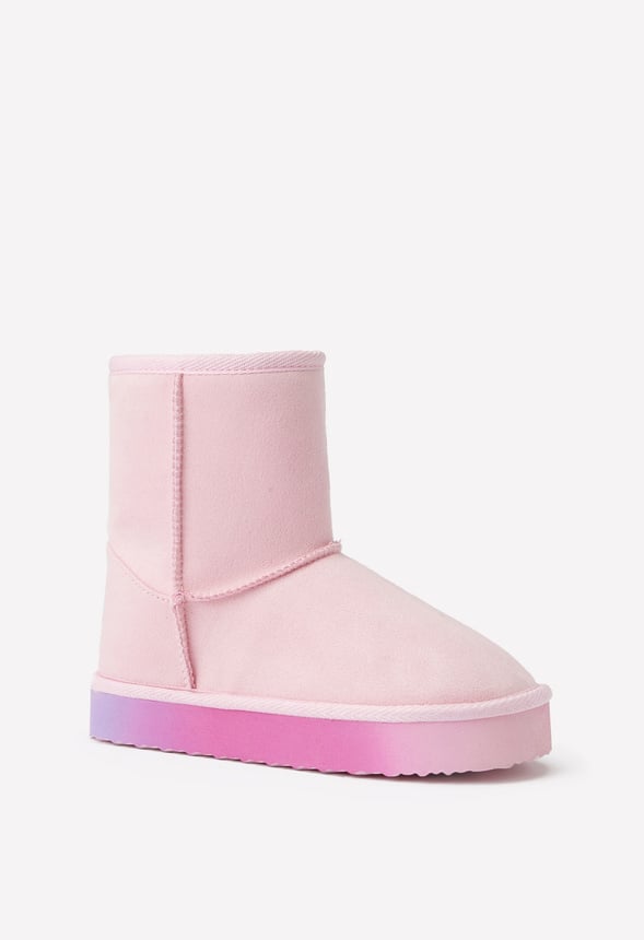 Ombre Sole Fuzzy Boot Pink Ombre