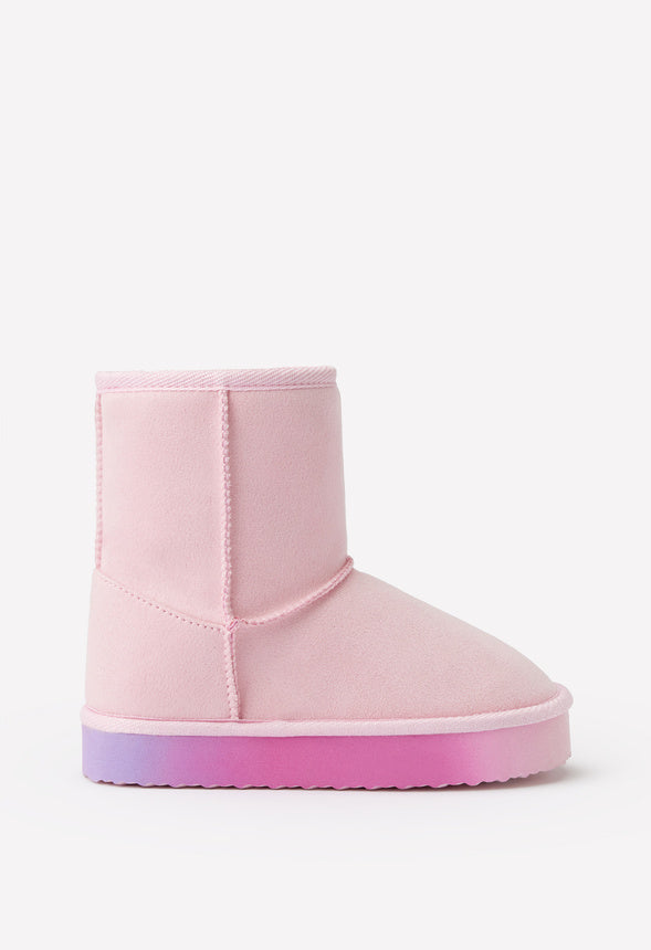 Ombre Sole Fuzzy Boot Pink Ombre