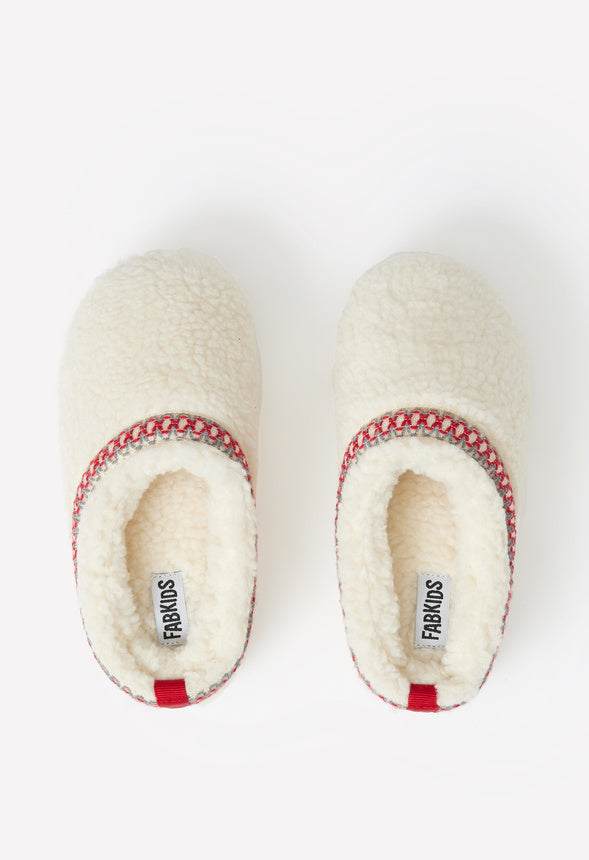 Sherpa Platform Slip On Fuzzy Cream