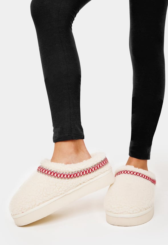Sherpa Platform Slip On Fuzzy Cream