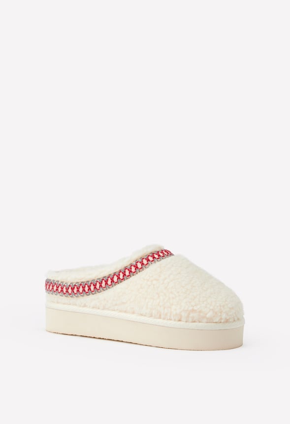 Sherpa Platform Slip On Fuzzy Cream