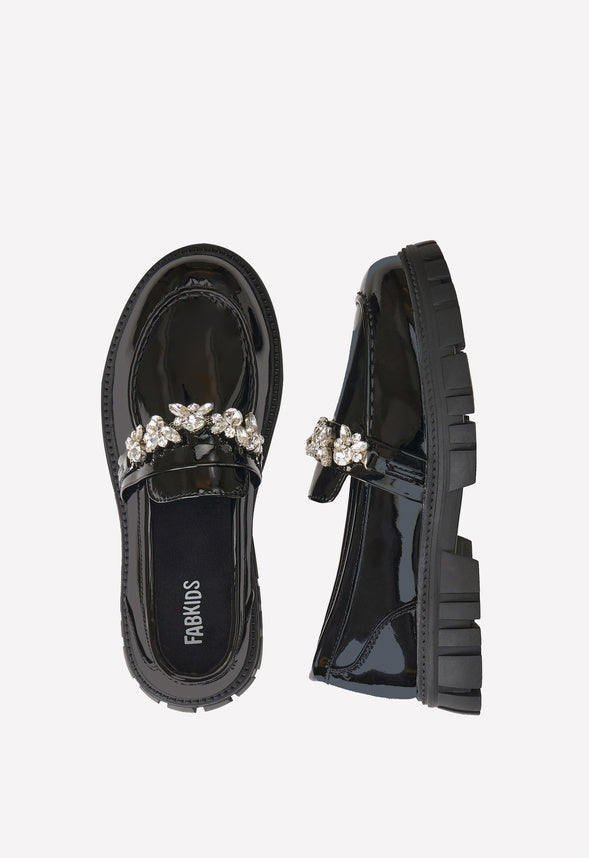 Gemstone Loafer Black