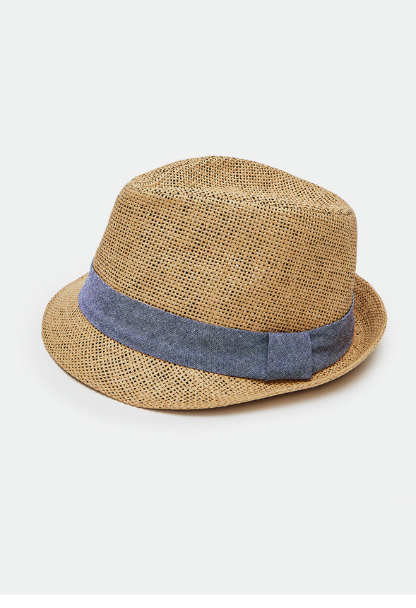 Straw Fedora Brown