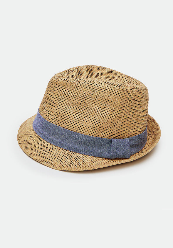 Straw Fedora Brown