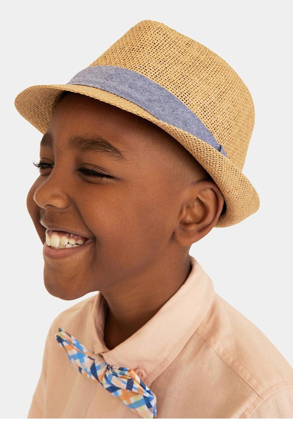 Straw Fedora Brown
