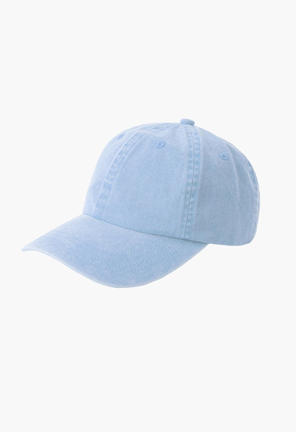 Washed Down Baseball Hat Light Blue