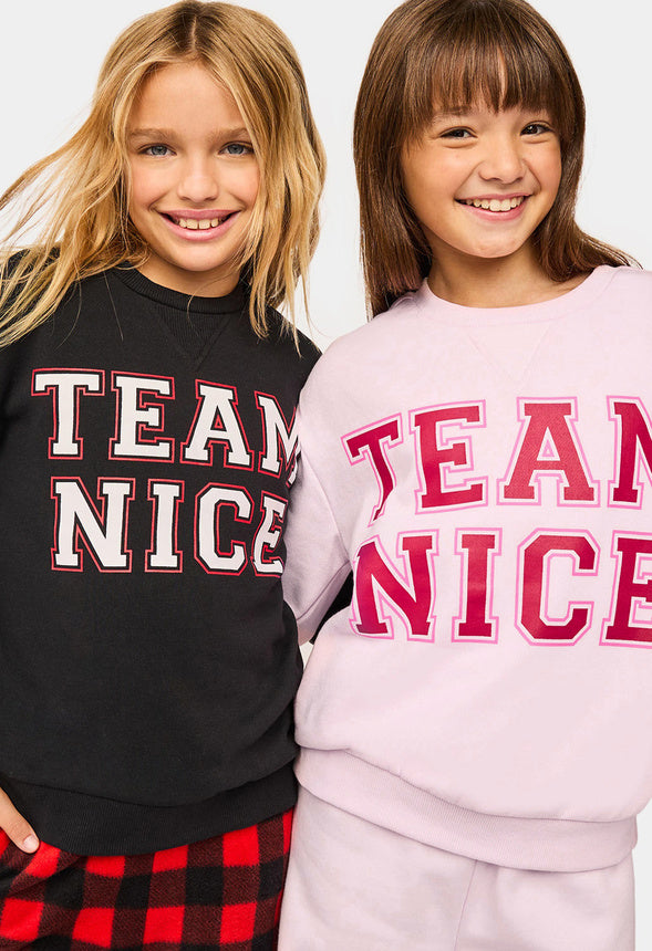 Team Nice Sweatshirt Pink