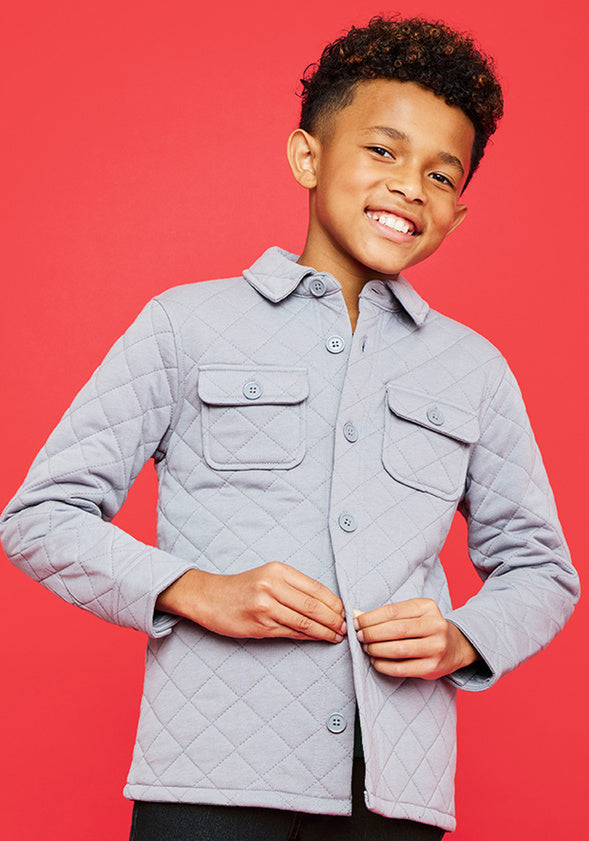 Quilted Shacket Grey