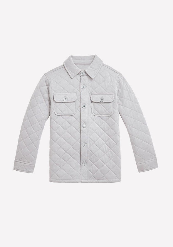 Quilted Shacket Grey