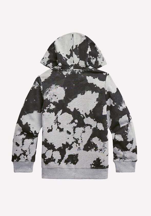 Tie Dye Zip Up Hoodie Grey
