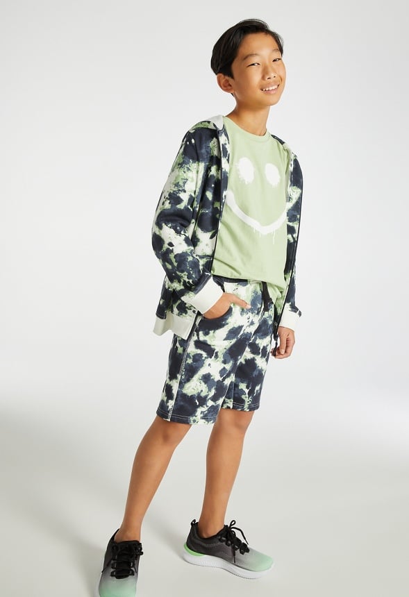 Tie Dye Zip Up Hooded Sweatshirt Tie Dye