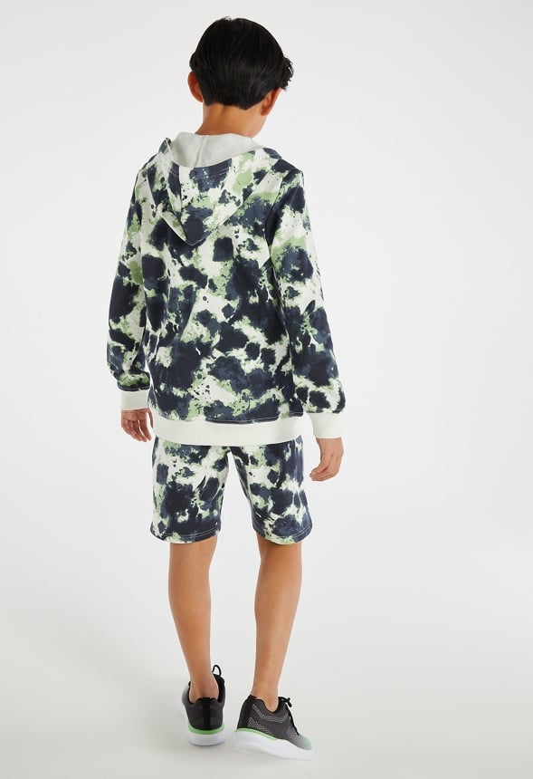 Tie Dye Zip Up Hooded Sweatshirt Tie Dye