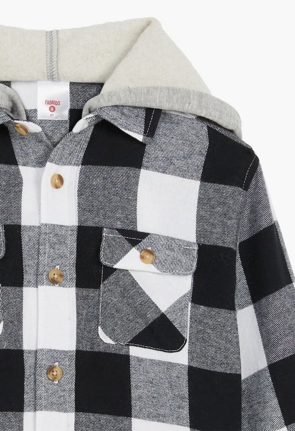 Flannel Fleece Hood Black