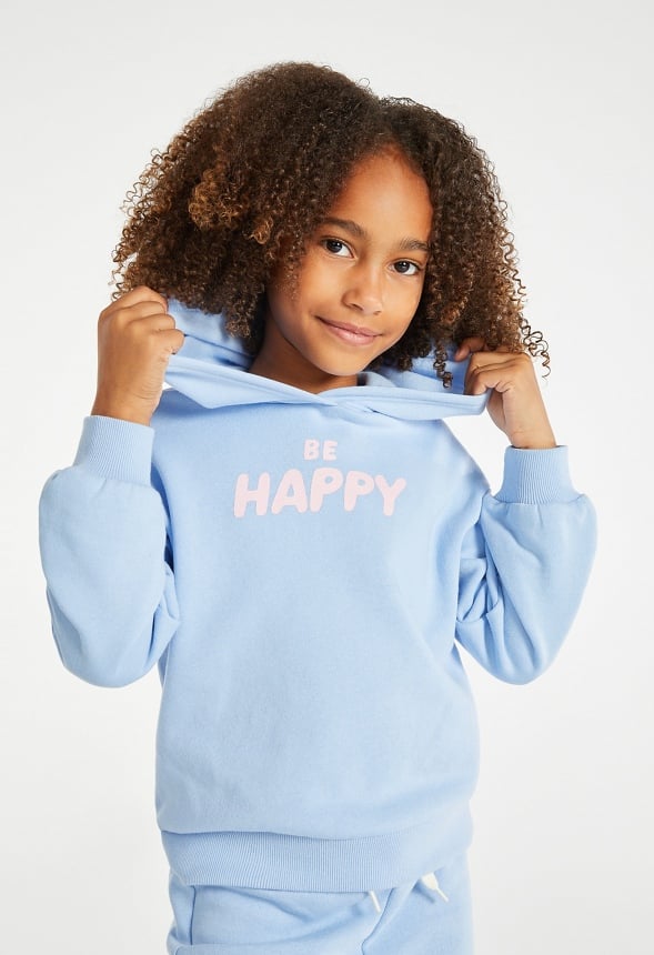 Emoji Hooded Sweatshirt Periwinkle