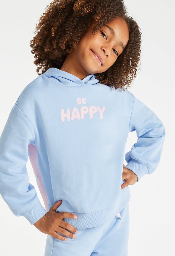 Emoji Hooded Sweatshirt Periwinkle