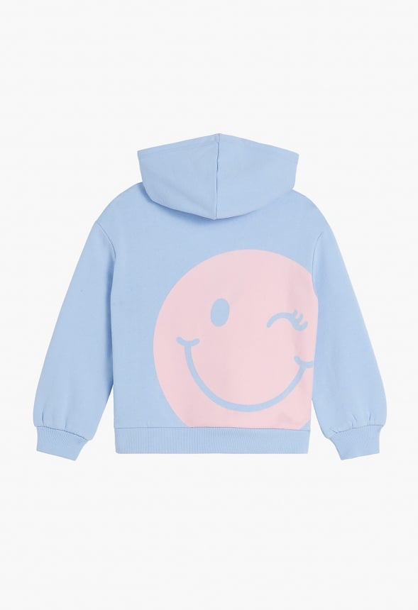Emoji Hooded Sweatshirt Periwinkle