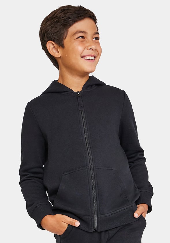 Dinosaur Zip Up Hooded Sweatshirt Black