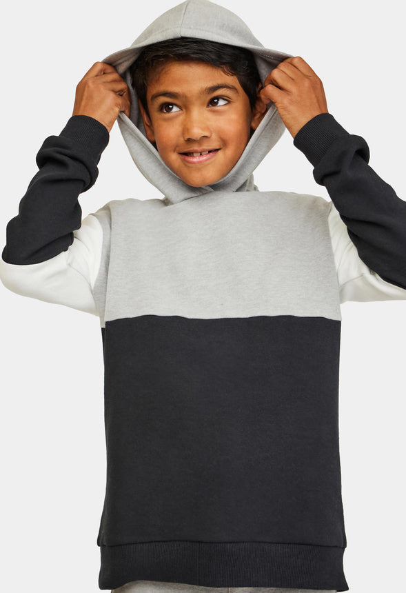 Colorblock Pieced Sweatshirt Black Colorblock