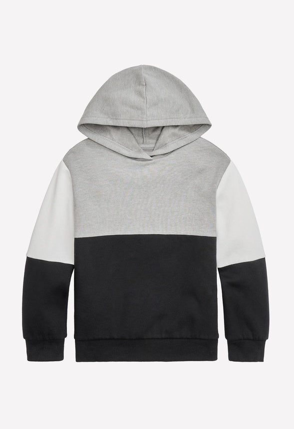 Colorblock Pieced Sweatshirt Black Colorblock