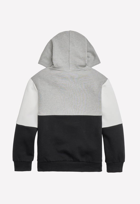 Colorblock Pieced Sweatshirt Black Colorblock