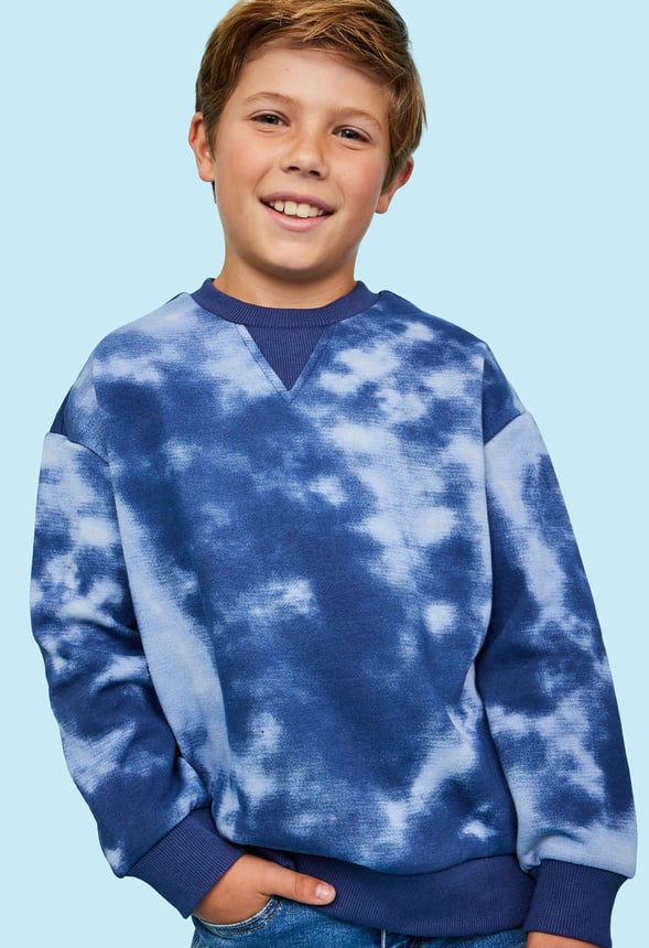 Tie Dye Sweatshirt Blue Tie Dye