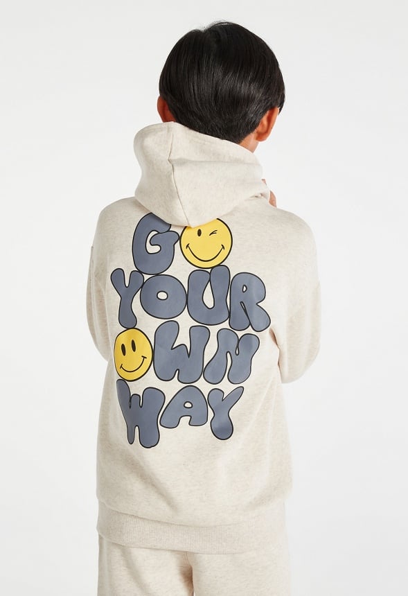 Emoji Pullover Sweatshirt Oatmeal