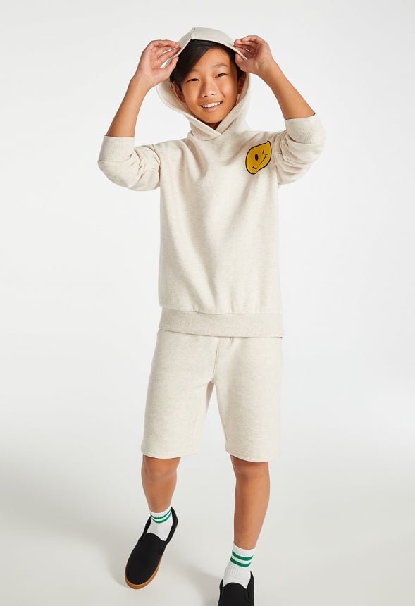 Emoji Pullover Sweatshirt Oatmeal