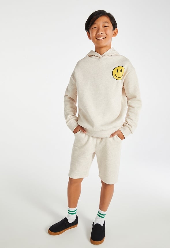 Emoji Pullover Sweatshirt Oatmeal
