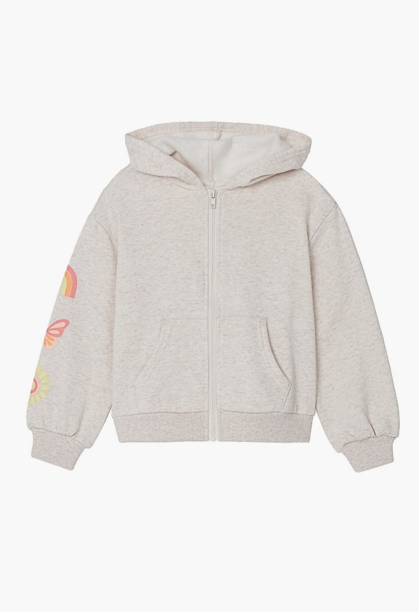 Summer Icons Zip Up Hoodie Grey