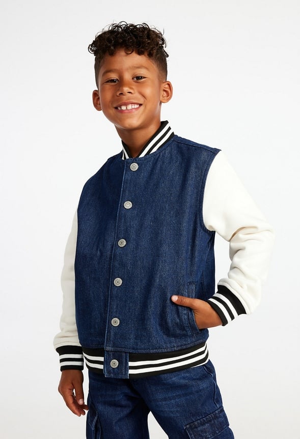 Denim Bomber Jacket Blue