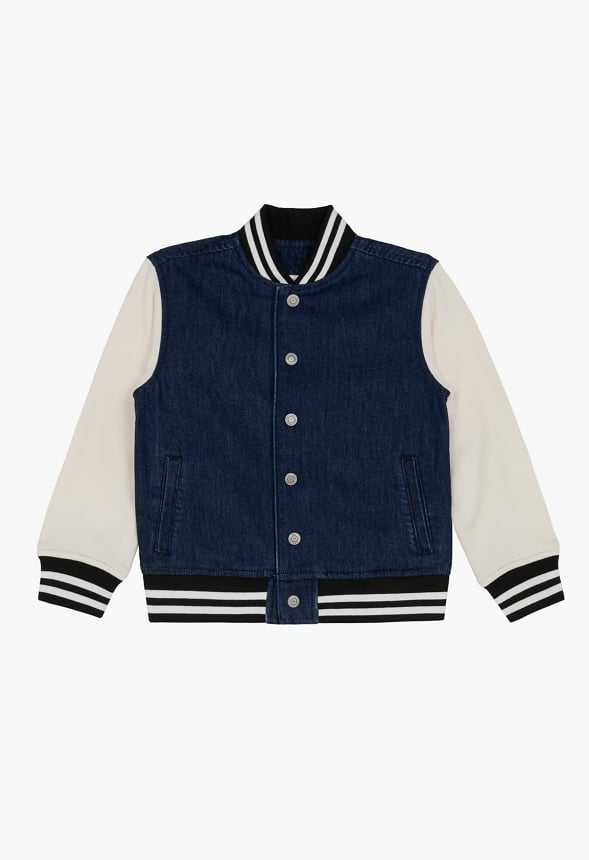 Denim Bomber Jacket Blue
