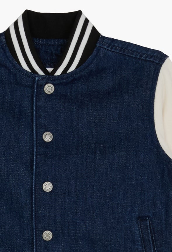 Denim Bomber Jacket Blue