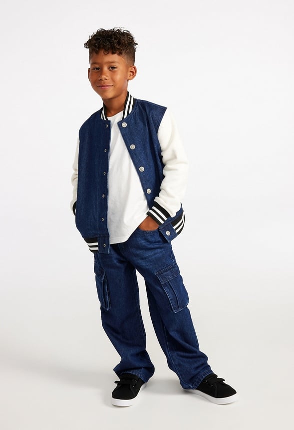 Denim Bomber Jacket Blue