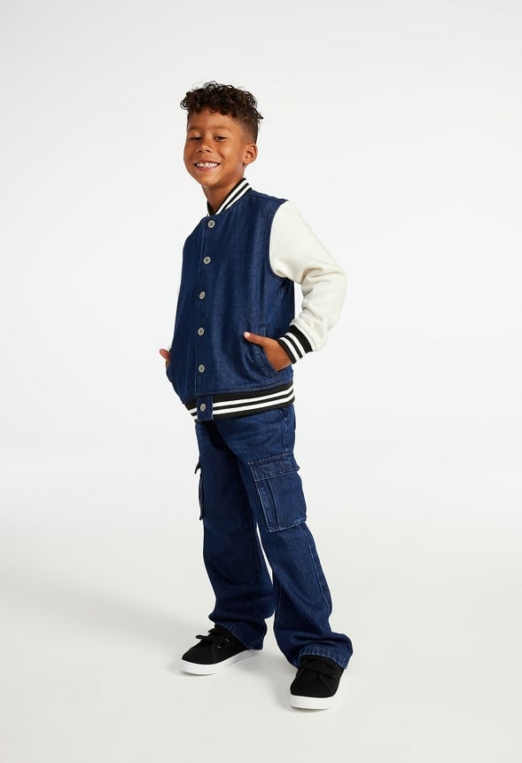 Denim Bomber Jacket Blue