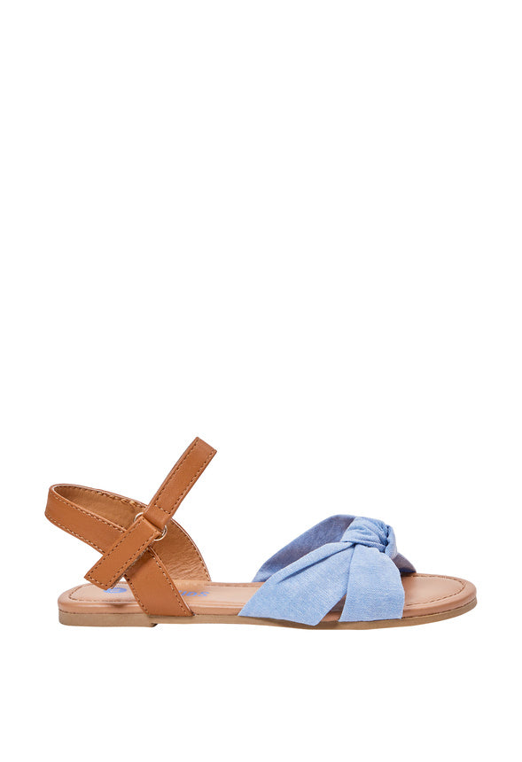 Chambray Double Knot Sandal Blue