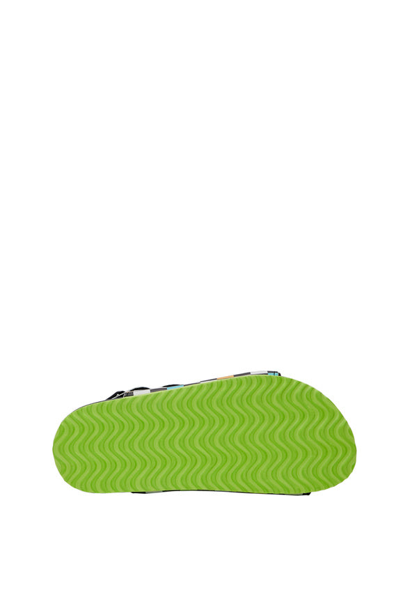 Checkered Rubber Sole Sandal Multi