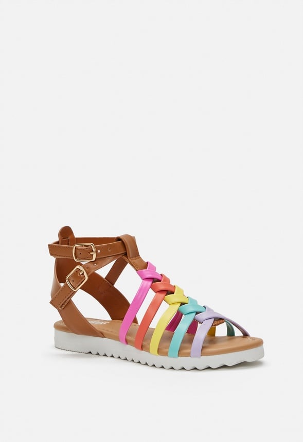 Track Sole Rainbow Gladiator Sandal Multi Pastel