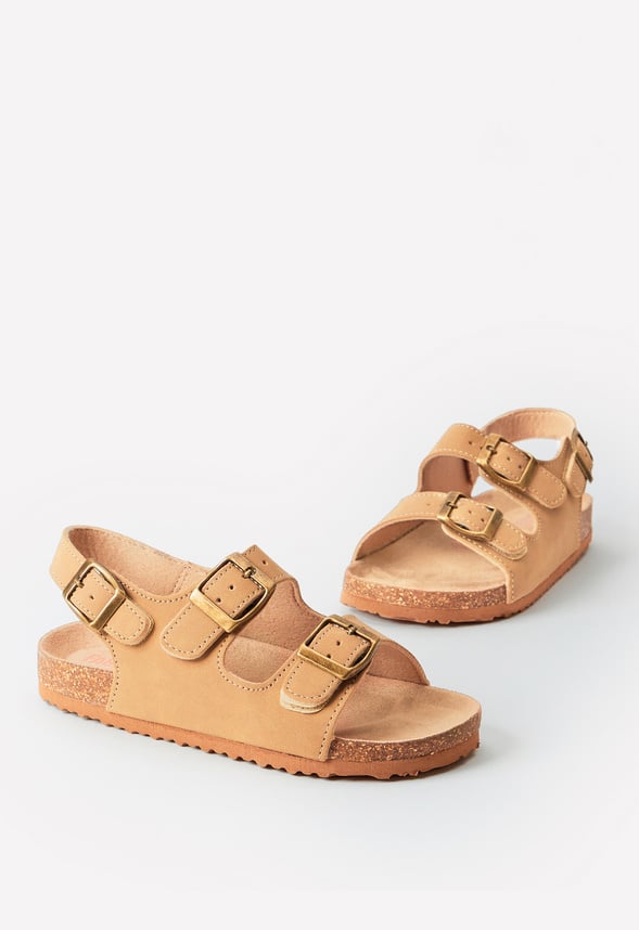 Classic Cork Sole Buckle Sandal Tan