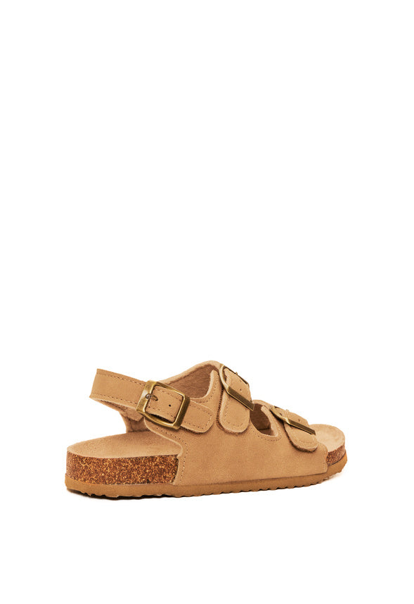 Classic Cork Sole Buckle Sandal Tan